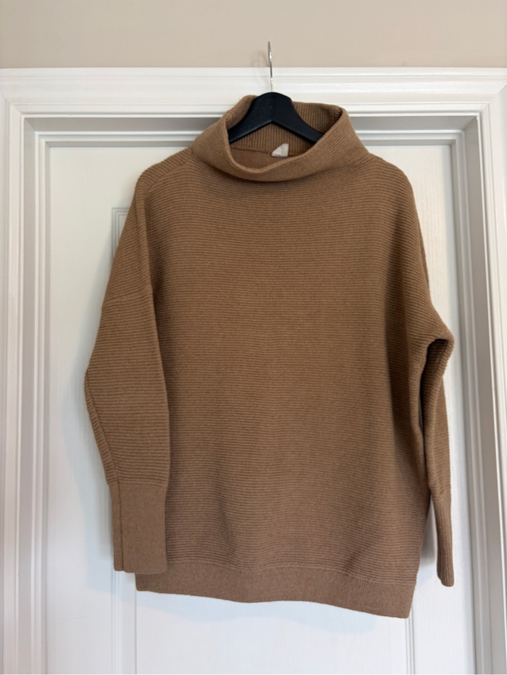 OAK & IVY Women's Camel Turtleneck Ribbed Sweater